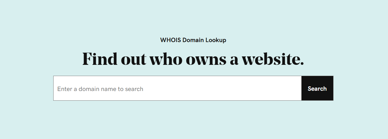 Use WHOIS Lookup