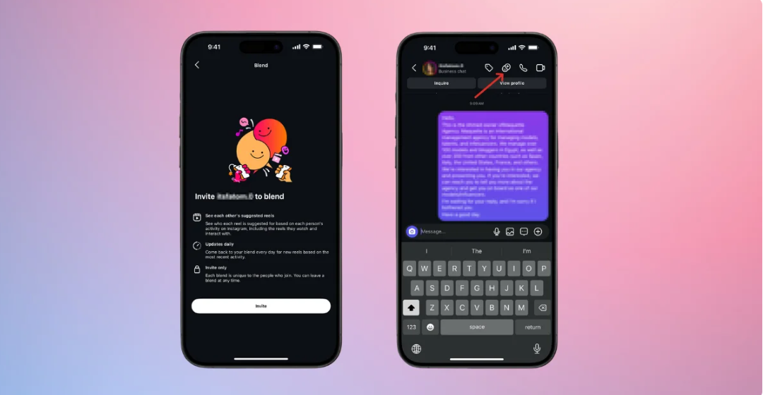 insta blend feature
